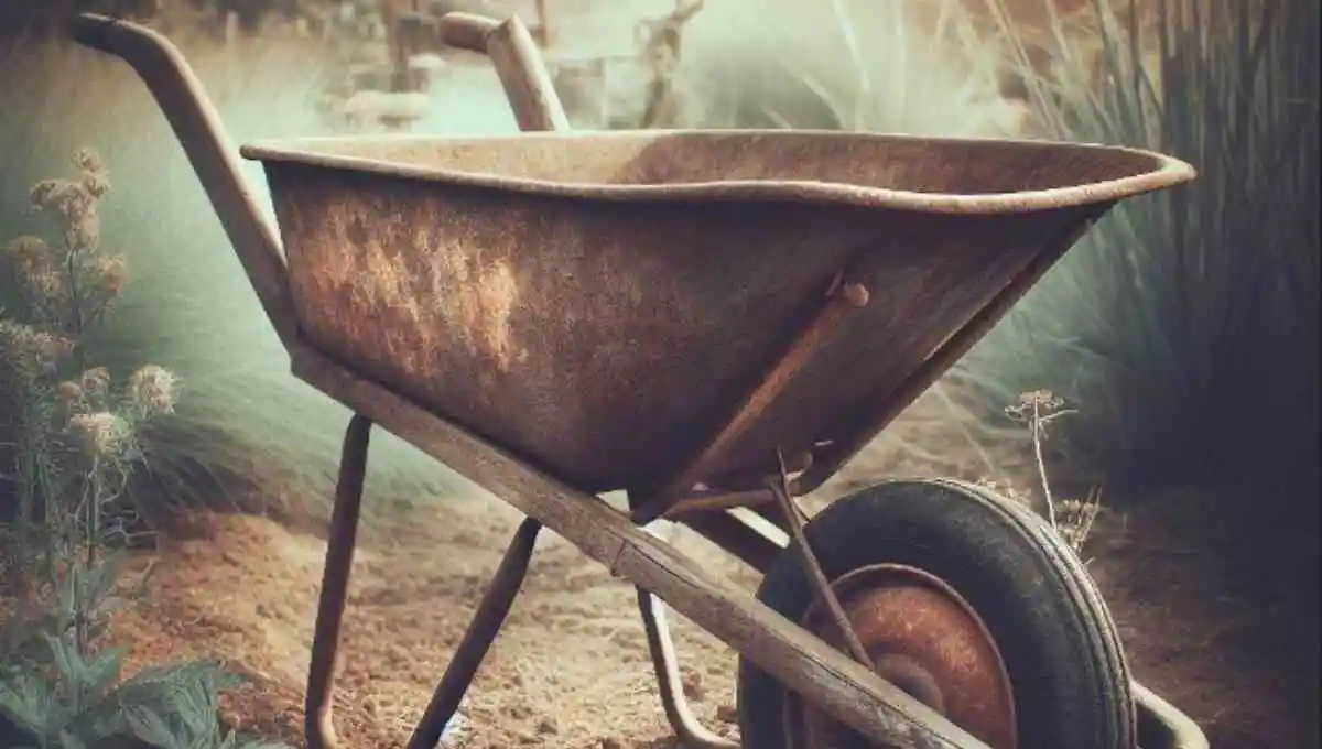 how to remove rust from wheelbarrow