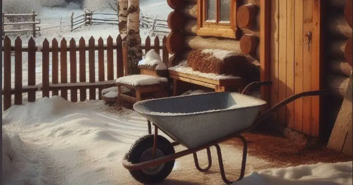 can you store a wheelbarrow outside in the winter